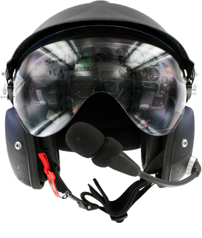 Flight Helmet with Lightspeed Zulu H-mod