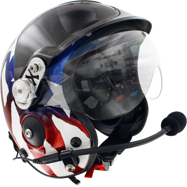 Aries Flight Helmet With Communications Visor – Bonehead Composites